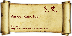 Veres Kapolcs névjegykártya