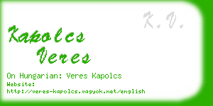 kapolcs veres business card